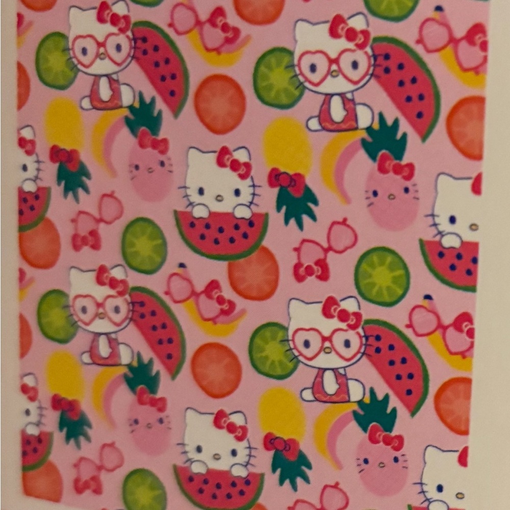 NWT Hello Kitty Summertime Fruit Throw Blanket in Pink